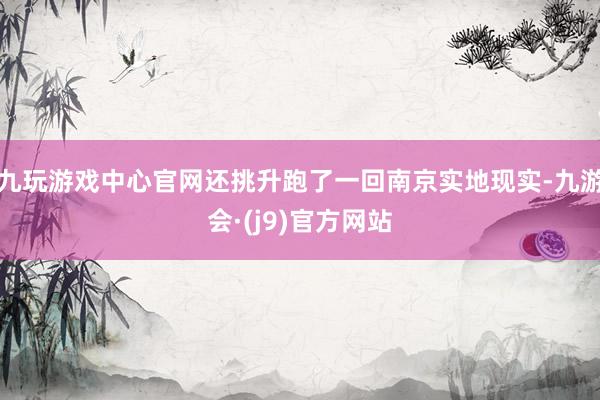 九玩游戏中心官网还挑升跑了一回南京实地现实-九游会·(j9)官方网站