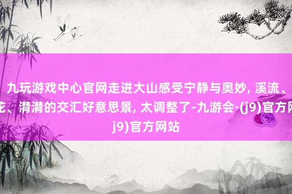 九玩游戏中心官网走进大山感受宁静与奥妙, 溪流、野花、潸潸的交汇好意思景, 太调整了-九游会·(j9)官方网站